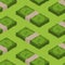 Money pixel art seamless pattern. pixelated Cash background. Dollars texture