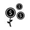 Money plant Vector Icon which can easily modify or edit