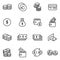 Money related vector icons.