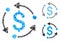Money rotation Mosaic Icon of Joggly Parts