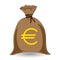 Money sack of euros