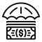 Money safety icon, outline style
