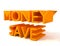 Money Save Sign Orange 3d