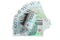 Money and savings. Stack of 100\'s polish zloty banknotes