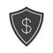 Money security glyph icon