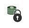 Money security related icon on background for graphic and web design. Simple illustration. Internet concept symbol for