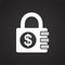 Money security related icon on background for graphic and web design. Simple illustration. Internet concept symbol for