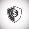 Money security related icon on background for graphic and web design. Simple illustration. Internet concept symbol for