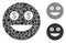 Money smiley Mosaic Icon of Abrupt Items