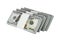 Money Stack dollar bundles isolated on white background