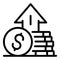 Money startup icon, outline style