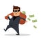 Money Stealing Concept Flat Design Vector