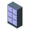 Money storage icon isometric vector. Safe box