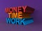 Money, time, work