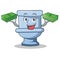 With money toilet character cartoon style