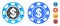 Money Token Composition Icon of Round Dots