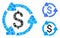 Money turnover Composition Icon of Circle Dots