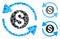 Money turnover Composition Icon of Joggly Parts