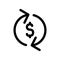 Money turnover icon