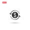 Money turnover icon vector isolated 4