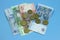 Money Ukrainian hryvna, 200 UAH banknotes and coins