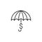 Money umbrella icon.Element of popular finance icon. Premium quality graphic design. Signs, symbols collection icon for websites,