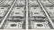 Money usa or us or american dollars one hundred bills seamless looping perspective view animation low angle