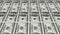 Money usa or us or american dollars one hundred bills seamless looping perspective view animation wide angle