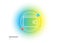 Money Wallet line icon. Cash symbol. Gradient blur button. Vector