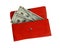 Money wallet red, happy shopping