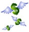 Money Wings Flying Clip Art