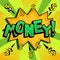 Money word comic book pop art vector illustration