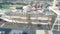 MONFALCONE, ITALY - AUGUST 9, 2017. Aerial shot of new hi-tech cruise ship MSC Seaview under construction at the