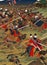 Mongol invasions of Japan ca 1281. Fictional Battle Depiction. Generative AI.