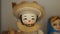 Mongol traditional doll closeup face smiling