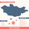 Mongolia - Asia Country Map. Covid-29, Corona Virus Map Infographic Vector Template EPS 10