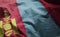 Mongolia Flag Rumpled Close Up