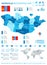 Mongolia - infographic map and flag - Detailed Vector Illustration