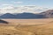 Mongolia landscape with nomad yurts, Mongolian Altai