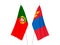 Mongolia and Portugal flags