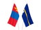 Mongolia and Republic of Nauru flags