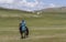 Mongolia Steppes with Shepherd