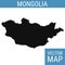 Mongolia vector map with title