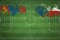 Mongolia vs Czech Republic Soccer Match, national colors, national flags, soccer field, football game, Copy space