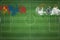 Mongolia vs India Soccer Match, national colors, national flags, soccer field, football game, Copy space