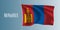 Mongolia waving flag vector illustration