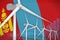 Mongolia wind energy power digital graph concept - modern natural energy industrial illustration. 3D Illustration