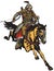 Mongolian archer warrior on a horseback