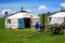 Mongolian ger camps with solar power