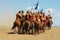 Mongolian horse riders take part in the traditional historical show of Genghis Khan era in Ulaanbaatar, Mongolia.